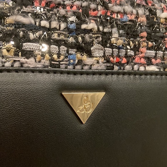 Sam Edelman shoulder bag AND cross body with gold hardware velvet tweed beaded - Picture 10 of 12